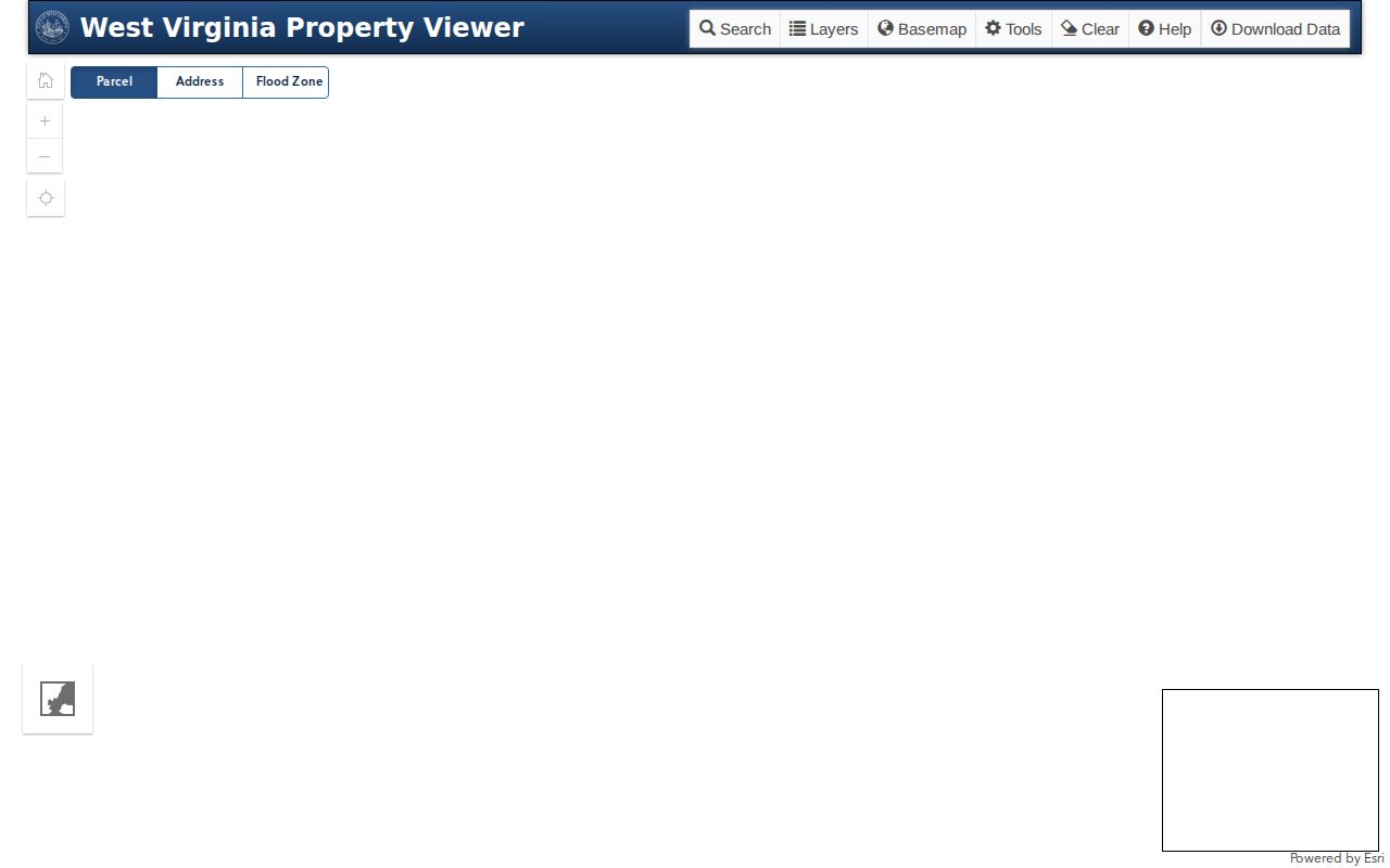 WV Property Viewer used to identify parcels near a Buckhannon address