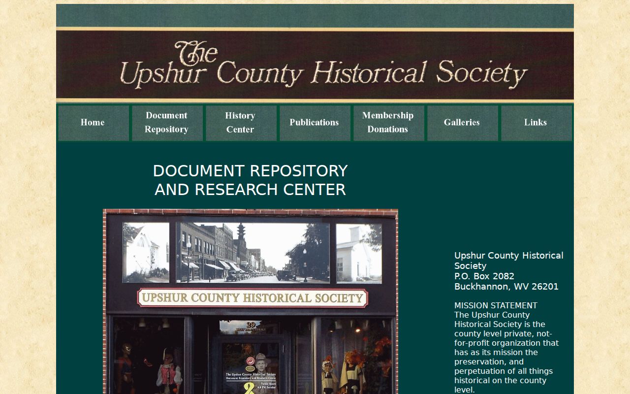 Upshur County Historical Society repository for Buckhannon city directory research